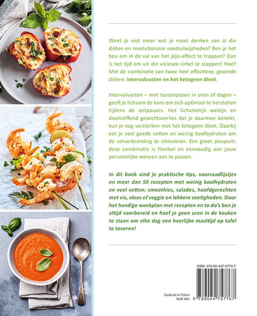 Intervalvasten met het keto-dieet - back cover