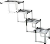 Trixie vouwtrap 4-delig aluminium / kunststof / tpr tot 75 kg - 160x37x70 cm - 1 stuks