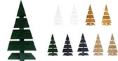 Floranica® Houten kerstboom | Kleur Groen | Natuurlijk larikshout | Hoogte 59 cm | Voetwijdte 27 cm | Mooie kerstversiering | Modern ontwerp | Kerstcadeau
