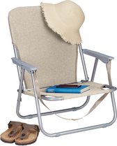 Relaxdays strandstoel opvouwbaar - set van 2 - lage campingstoel -  kampeerstoel... | bol.com