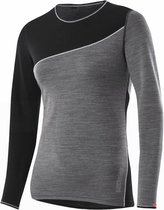 Löffler - Thermoshirt - Merino - Dames - Wol/polypropyleen - Zwart/Grijs - XXL