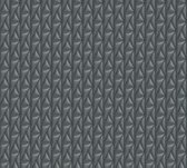 AS Creation Karl Lagerfeld - Lederlook behang - Ontwerp "Kuilted" - zwart grijs - 1005 x 53 cm