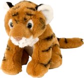 Pluche tijger knuffel van 20 cm - Tijgers dieren knuffelbeesten/knuffeldieren