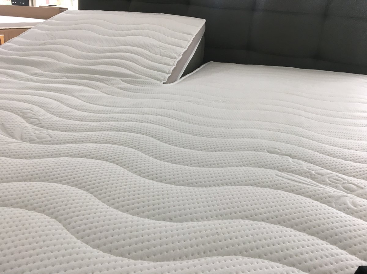 SPLIT TOPPER Topdek-Matras -DUO-Koudschuim HR45/Nasa 3D 10 cm 2in1 - Medium - 180x200x10 cm