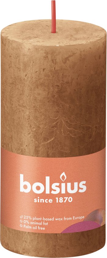 Bolsius Stompkaars Spice Brown Ø50 mm - Hoogte 10 cm - Kaneel - 30 branduren