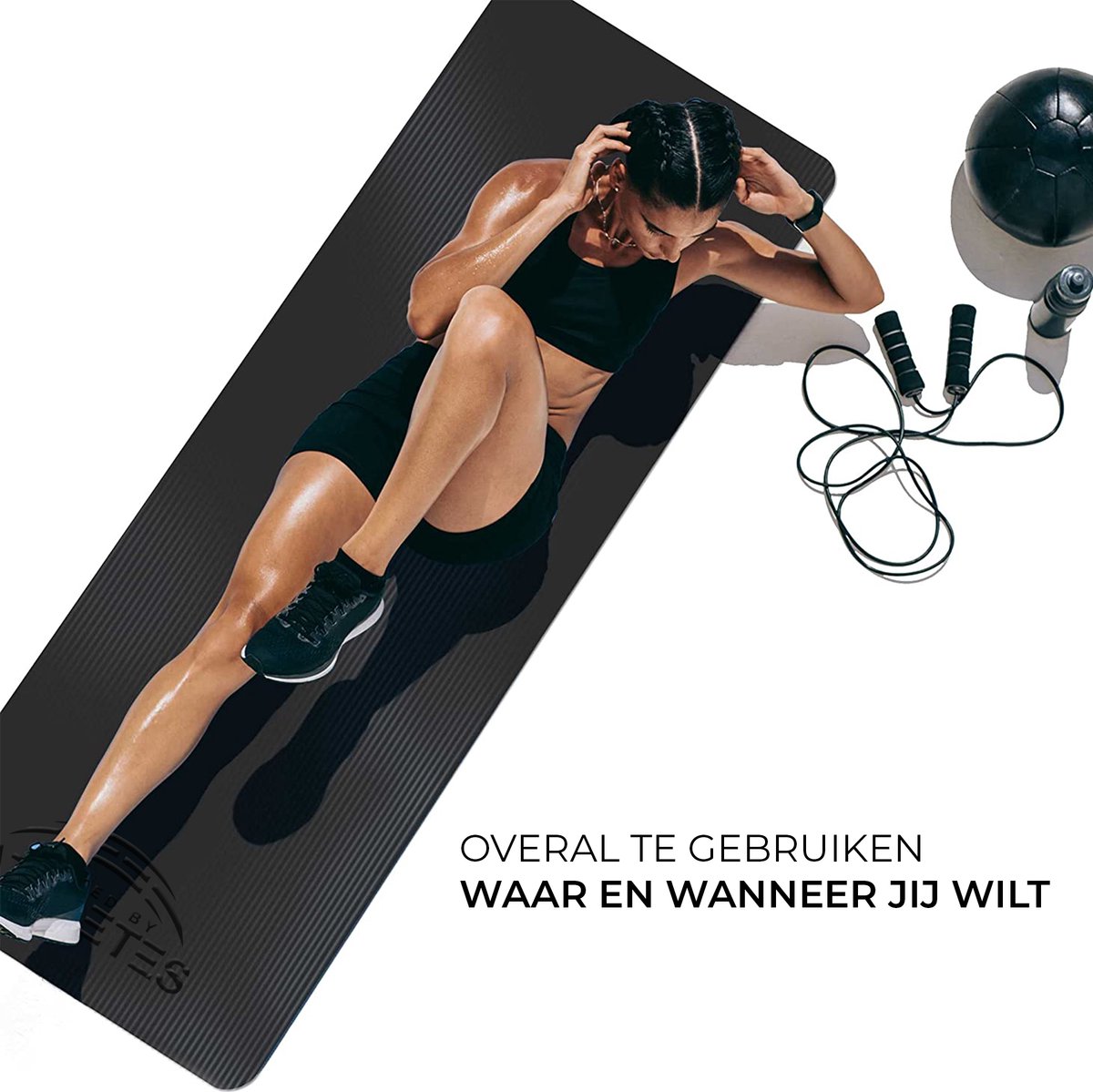 Fitnessmat - Extra Dik met Draagriem thumbnail 4