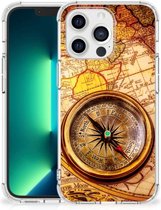 Telefoon Hoesje iPhone 13 Pro Max Hoesje met transparante rand Kompas