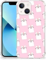 Telefoon Hoesje geschikt voor iPhone 13 mini Back Cover Siliconen Hoesje met transparante rand Sleeping Cats