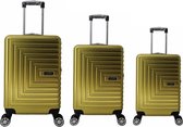 3-delige kofferset - polycarbonaat - 360 graden draaiwielen - Goud - Reiskoffers - Reiskofferset - Koffer - Kofferset - 3-delige Kofferset