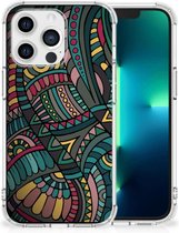 Telefoonhoesje Geschikt voor iPhone 13 Pro Telefoon Hoesje met transparante rand Aztec