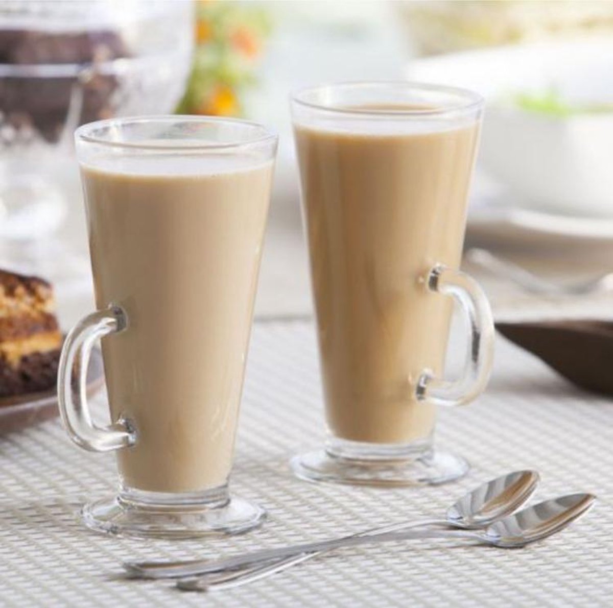 Verres à Latte Macchiato de Luxe avec Cuillère - Verres à Verres à café -  Verres à