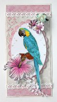Joy!Crafts clear stempel papagaai bloemen 105x148mm