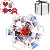 HBKS Lovegoods Explosion Box - Boîte Photo Explosion - Boîte Photo - Album Photo - Cadre Photo - Cadeau Amour - Saint Valentin - Wit