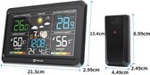 Ellanora® Draadloze weerstation klok - digitale led kalenders tafelklok met temperatuur en vochtigheid - snooze wekker - weerstation draadloze binnen-buiten thermometer - Temperatu