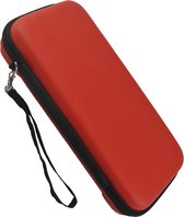 Hoesje Geschikt voor Nintendo Switch OLED Hoes Bescherm Case Hardcover Met Polsbandje - Hoes Geschikt voor Nintendo Switch OLED Case - Rood