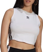 adidas Calssics Cropped Sporttop - Maat 34  - Vrouwen - wit/zwart