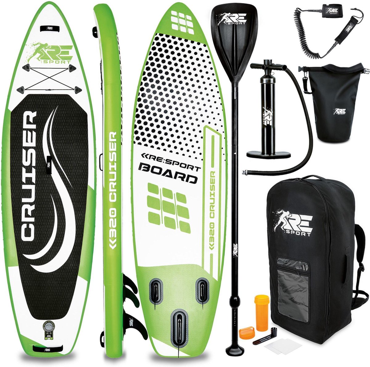 RE: SPORT-SUP Board 320 cm groen-supboard- opblaasbaar- stand up paddle set- surfboard --paddling premium