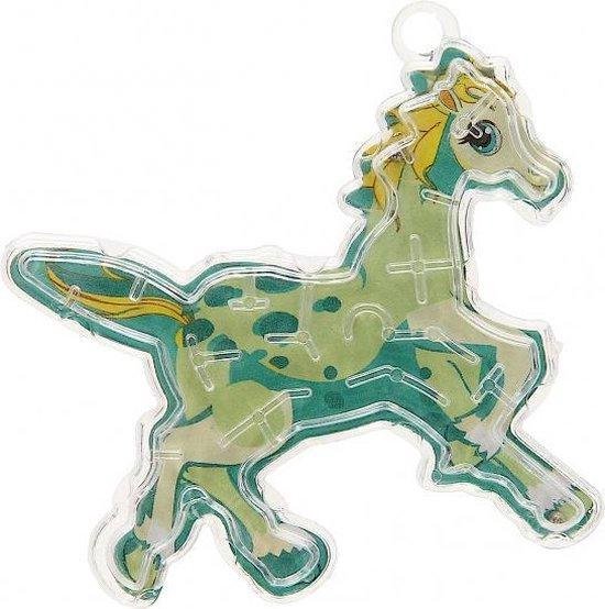 Afbeelding van het spel geduldspel doolhof paard junior 6 x 7 cm groen