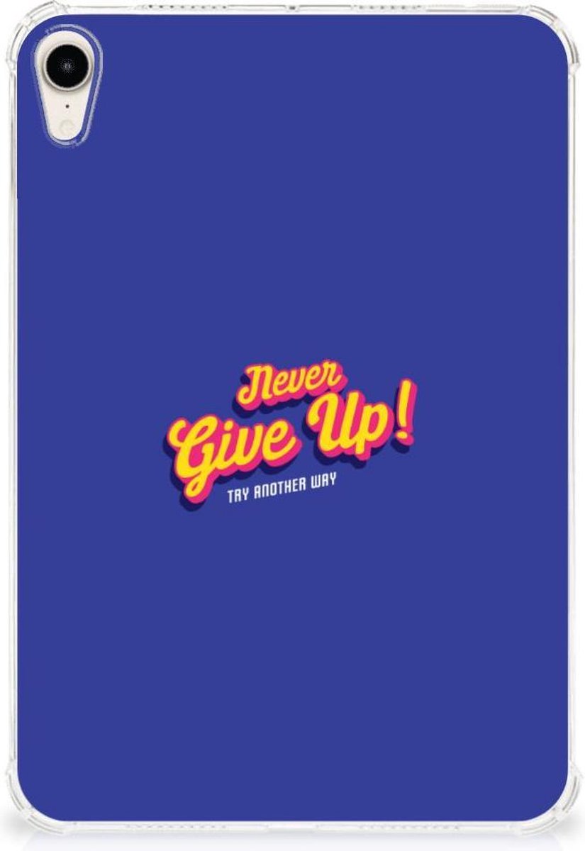 Apple iPad mini 6 (2021) Back cover met naam Never Give Up