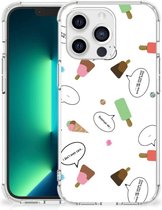 Smartphone hoesje Geschikt voor iPhone13 Pro Max Beschermhoes met transparante rand IJsjes