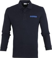 Napapijri Erber Long Sleeve Polo Donkerblauw - maat XL