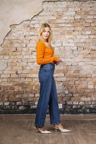 Broek Toxik3 hoge taille flared jeans denim
