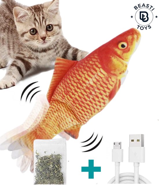 Beasti Toys Chat Poisson Electrique Rechargeable Par Usb Jouet Pour Chat Chats Bol Com