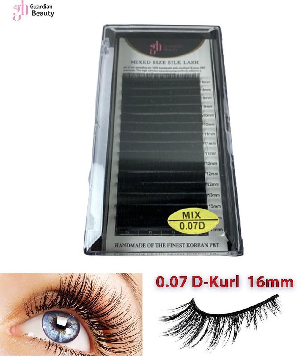 Guardian Beauty Prime Silk Lashes Mix 0.07 D krul | Wimpers Extensions | Eyelashes | Wimpers | Wimperextensions