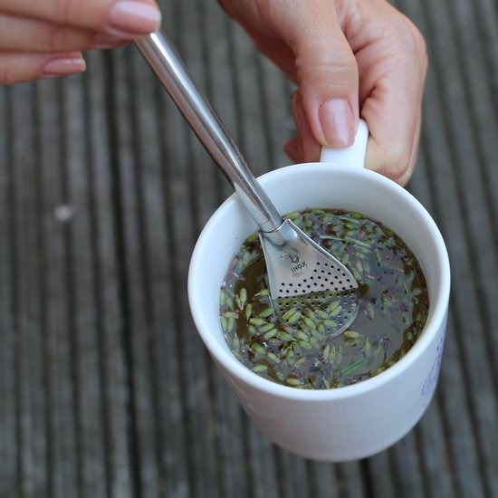 Paille en acier avec filtre amovible pour yerba maté, thé en vrac