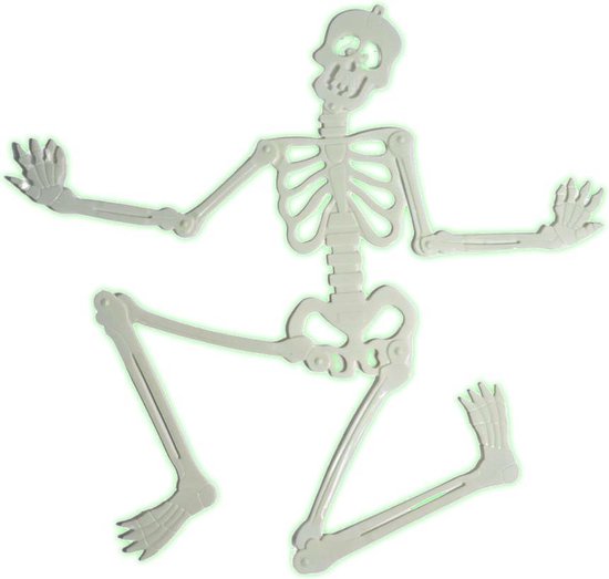 Demonteer mooi incompleet Halloween Decoratie Glow in the Dark Skelet 91 cm (griezel versiering) |  bol.com