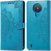 iMoshion Mandala Booktype Nokia 1.4 hoesje - Turquoise