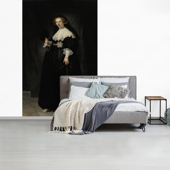 Fond d' écran - Papier peint photo - Le mariage Oopjen Coppit - Peinture par Rembrandt van Rijn - Largeur 140 cm x hauteur 220 cm