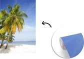 Behang - Fotobehang Verlaten strand bij de San Blas-eilanden in Panama - Breedte 175 cm x hoogte 260 cm
