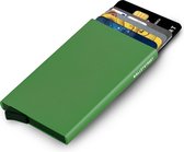 Walletstreet Uitschuifbare Pasjeshouder - Walletstreet Aluminium Creditcardhouder Card Protector Anti-Skim/ RFID Card Protector 7 Pasjes – Groen/Green