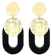 Oorbellen Ovaal - 5,5x2,5 cm - Goudkleurig