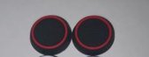 Thumb grips pro 1 paar zwart met rood - Ps4 - controller grips - ps4 accessoires - ps4, ps3 en ps5 - xbox 360 - game console - Playstation onderdelen - Xbox onderdelen - controller grip