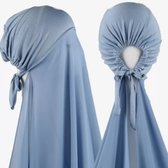 Licht blauwe Hoofddoek, mooie hijab nieuwe stijl (onderkapje en hijab).