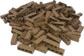 125 Bouwstenen 1x4 | Donker Tan | compatibel met grote merken | SmallBricks