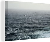 Canvas Schilderij Zee - Lucht - Water - 30x20 cm - Wanddecoratie