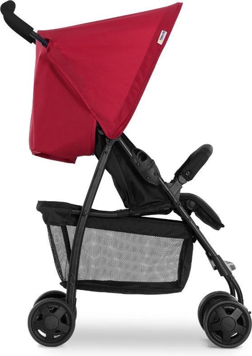 Poussette canne sport - HAUCK - Tango / Caviar - Avec panier - Habillage  pluie - Rouge