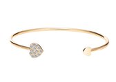 Bangle armband | hartje | goud gekleurd