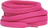 Lacets plats 8mm polyester Magenta 120cm