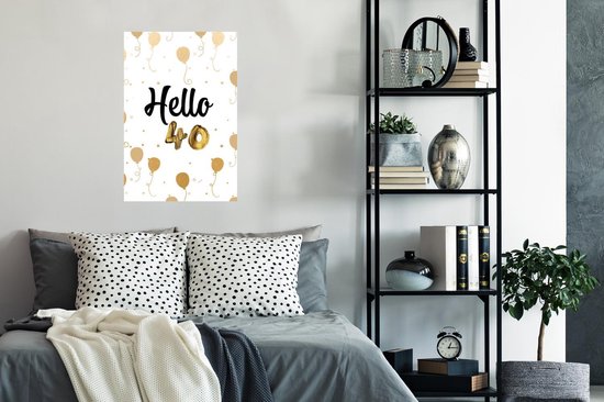 Poster 60x90 cm - Jubileum - Quote - Ballonnen - Posters - Kamer decoratie - Wanddecoratie woonkamer - Muurdecoratie slaapkamer