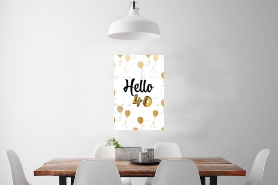 Poster 60x90 cm - Jubileum - Quote - Ballonnen - Posters - Kamer decoratie - Wanddecoratie woonkamer - Muurdecoratie slaapkamer