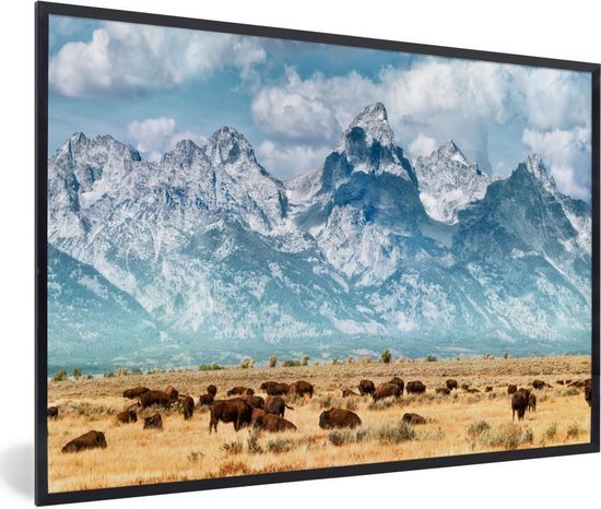 Affiche avec cadre Grand Teton Mountains Amérique - 60x40 cm