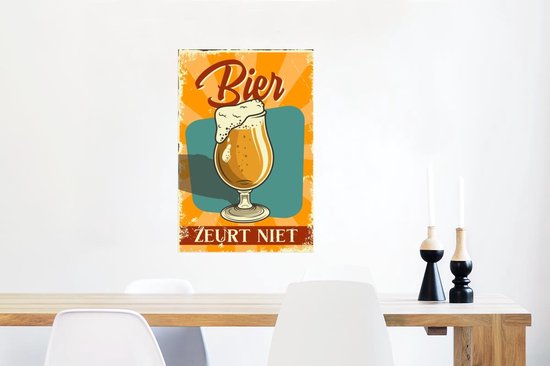 Affiche Mancave - Bières - 40x60 cm - Cadeau pour mari