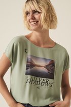 GARCIA Dames T-shirt Groen - Maat XS