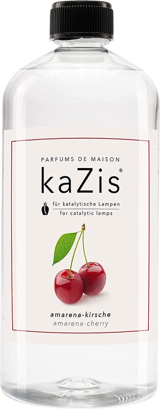 KAZIS® Amaretto Kers - 1000ml navulling geschikt voor Lampe Berger, LampAir, Ashleigh & Burwood