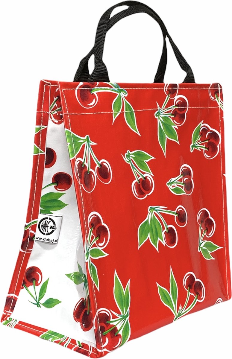 Atelier Du Baj Shopper van Mexicaans tafelzeil cherry