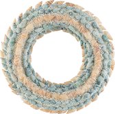 J-Line Krans Schelpen/Polyfoam Beige/Blauw Small Set van 6 Stuks
